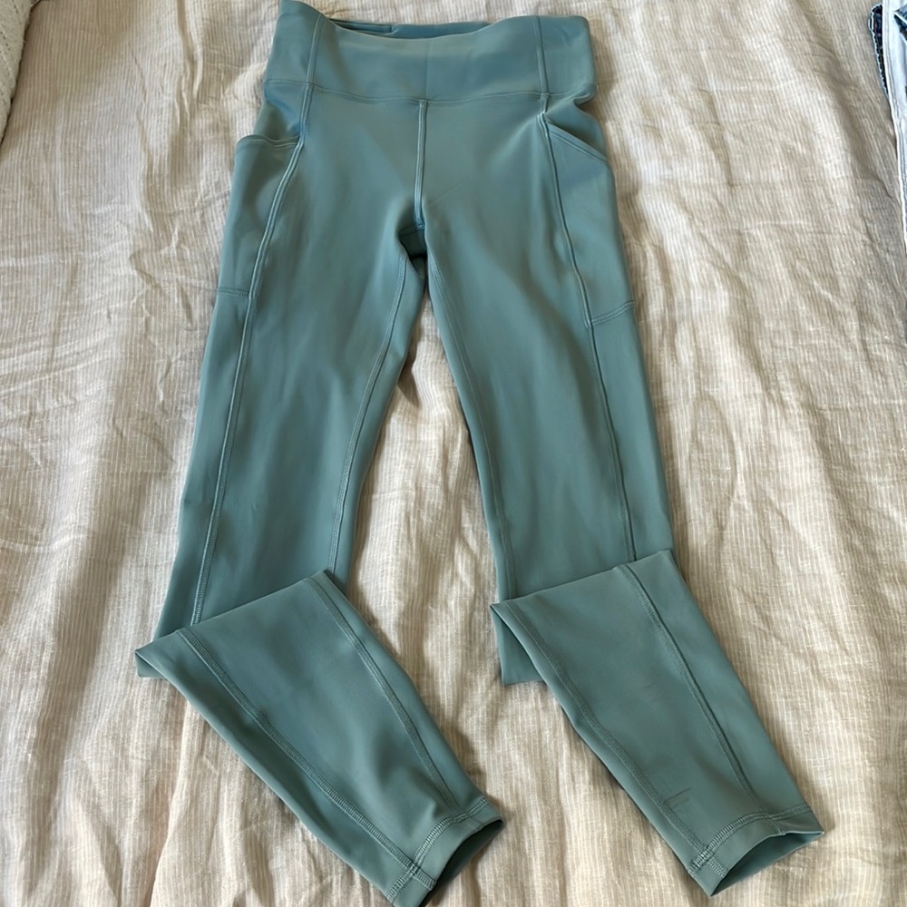 High Rise Lululemon teal yoga pants